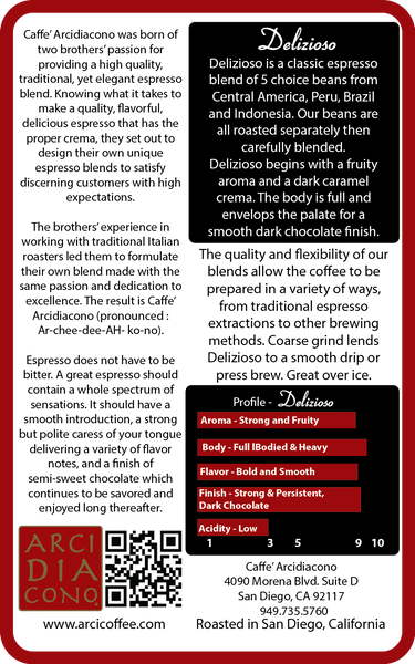 Delizioso - 5 Bean Espresso Blend