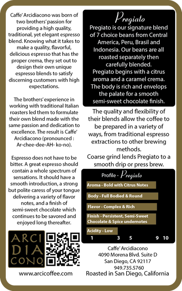 Pregiato - 7 Bean Espresso Blend (Espresso Grind)